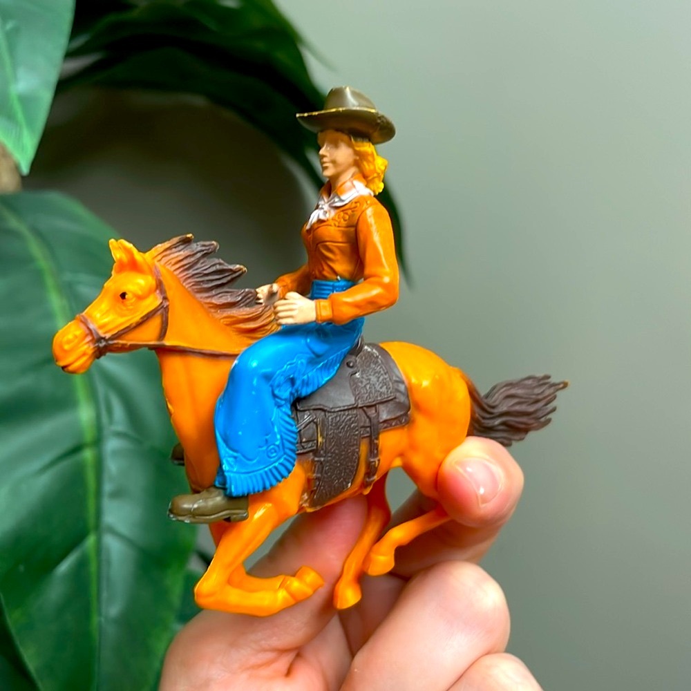 Vintage Galloping Horse Pony Figure Popak New Ray MFG Horse Plastic Toy Cowboy